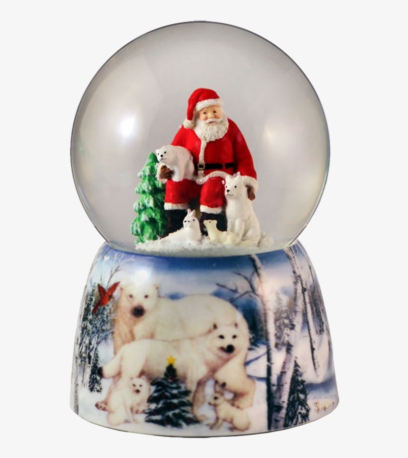 Santa W/polar Bears 80mm Wg, transparent png #5968875