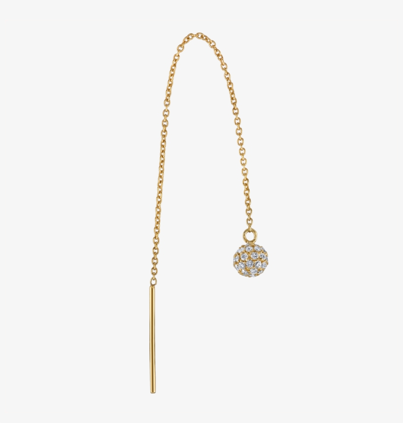 Diamond Sphere Thread Earring - Chain, transparent png #5969060