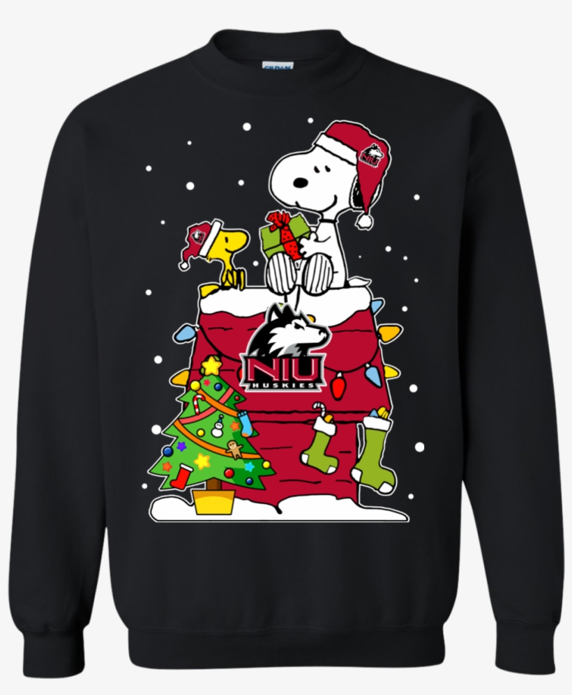 Northern Illinois Huskies Ugly Christmas Sweaters Snoopy - Bad Santa Ugly Christmas Sweater, transparent png #5969301