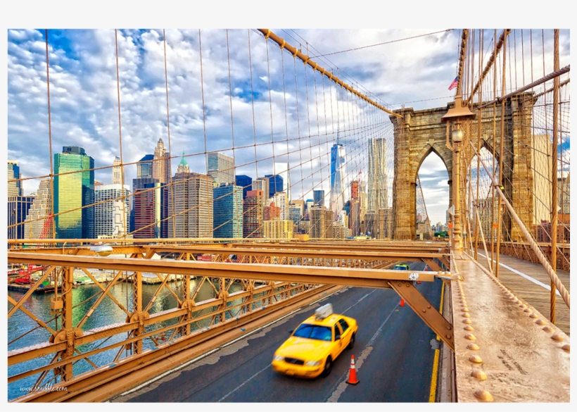 New York Yellow Cabs - Live Art Decor - Modern Cityscape Canvas Wall Art,new, transparent png #5970398