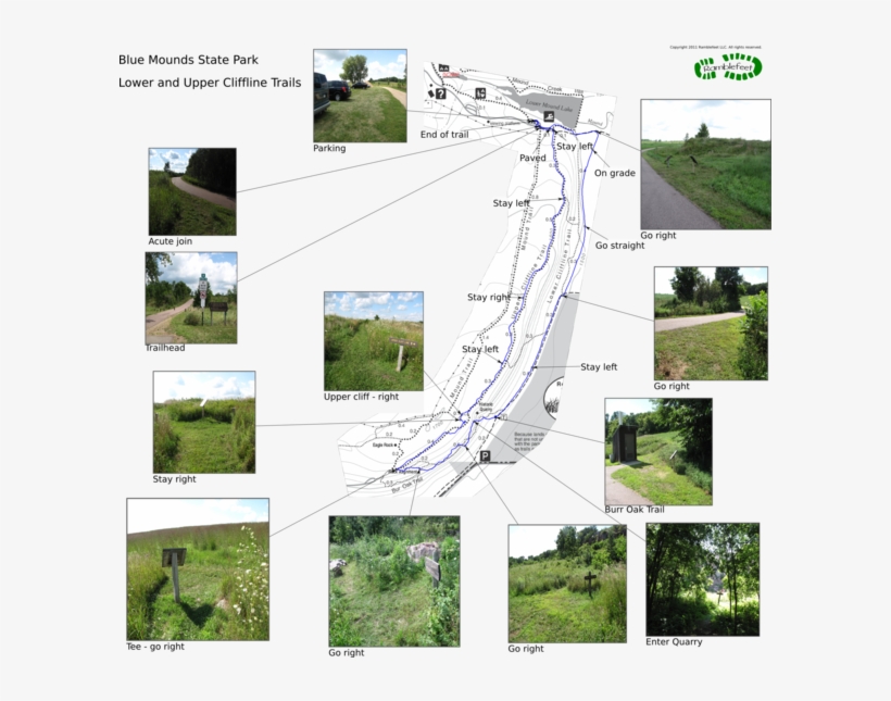 Lower And Upper Cliffline Trails - Trail Map, transparent png #5970911