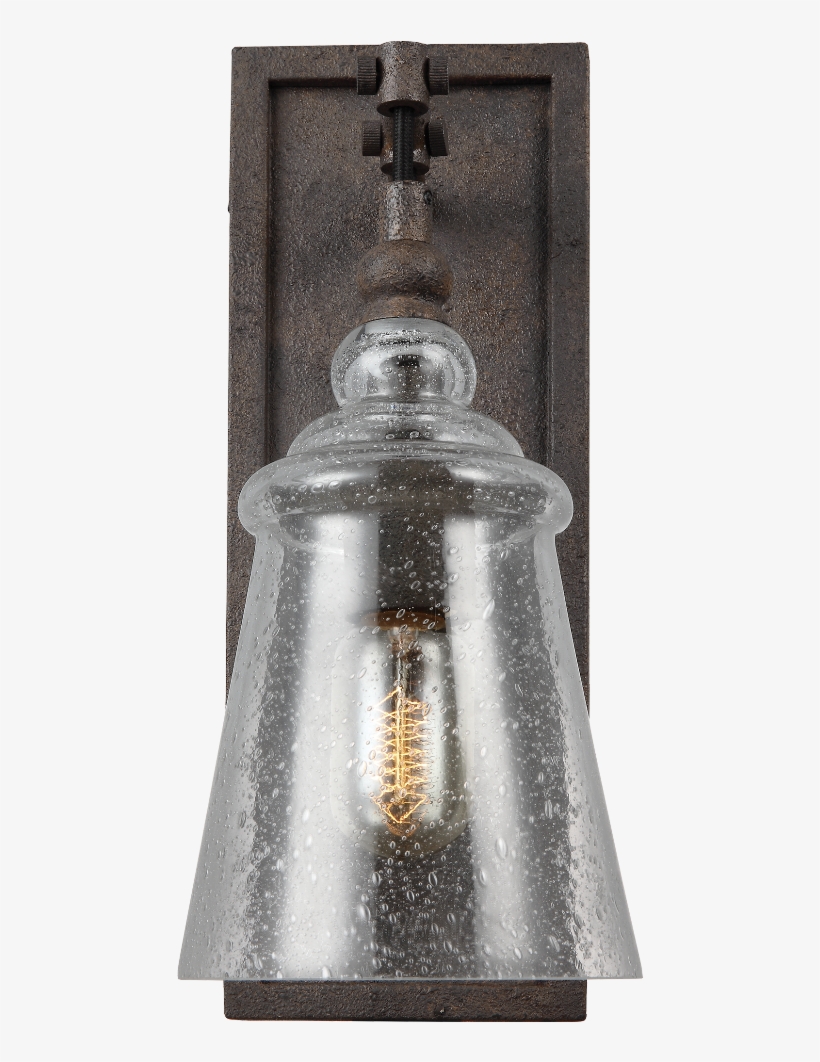 Feiss Loras Rustic Seeded Glass Wall Sconce In Dark - Feiss, transparent png #5971005