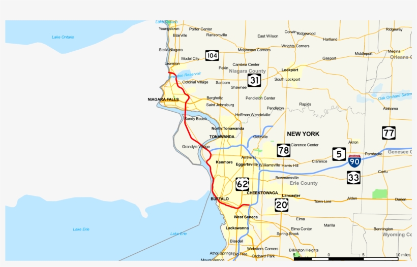 Open - Interstate 190 On Us Map, transparent png #5971006