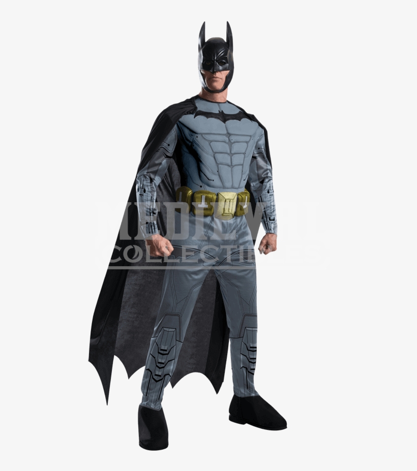 Adult Arkham Deluxe Batman Costume - Batman Arkham Costume, transparent png #5972232