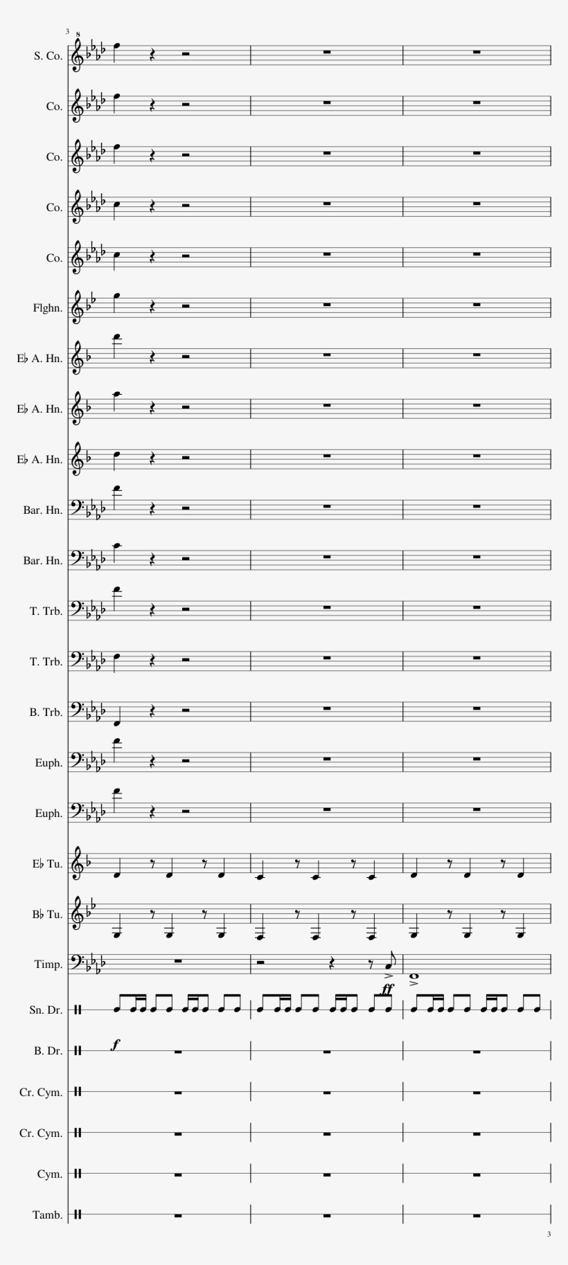 Star Wolf's Theme Sheet Music Composed By Koji Kondo - Trumpet, transparent png #5972509