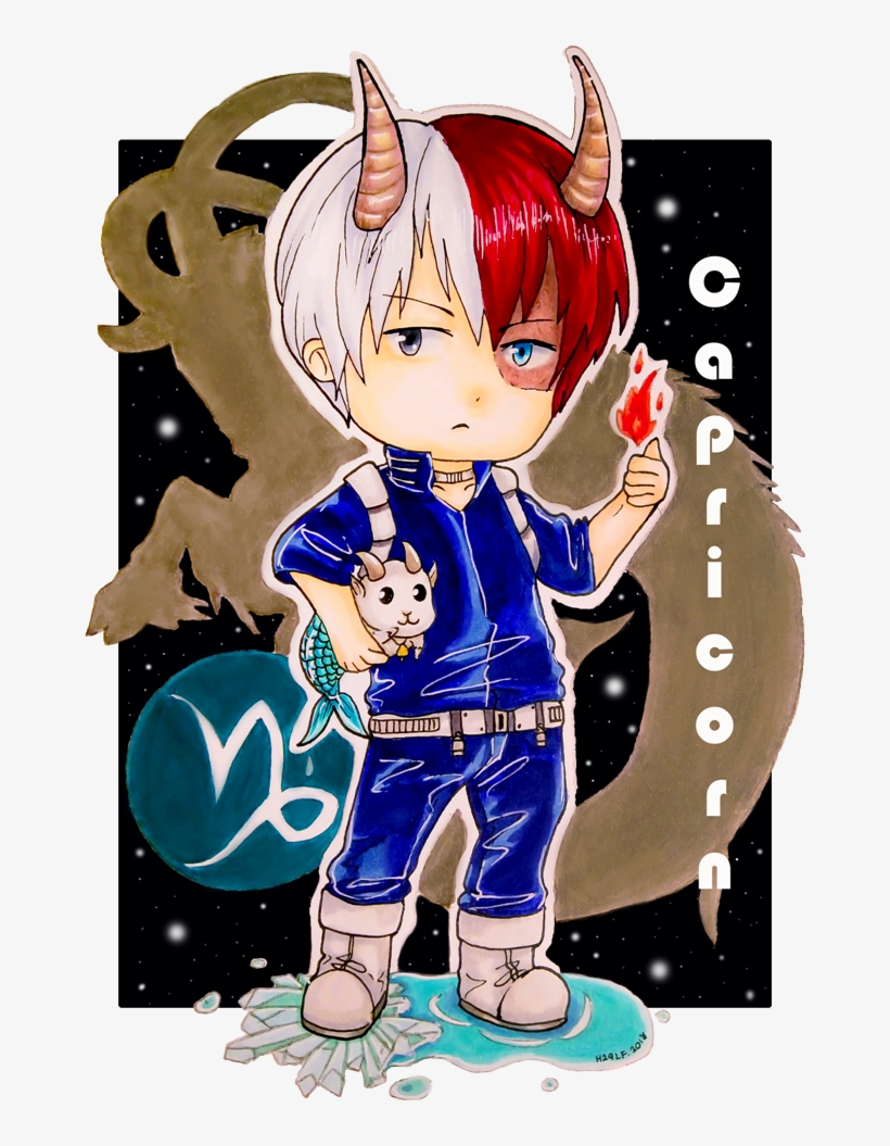 Zodiac Sign 2018 001 Capricorn By Hallowie29 - Zodiac Signs As Bnha Characters, transparent png #5972572