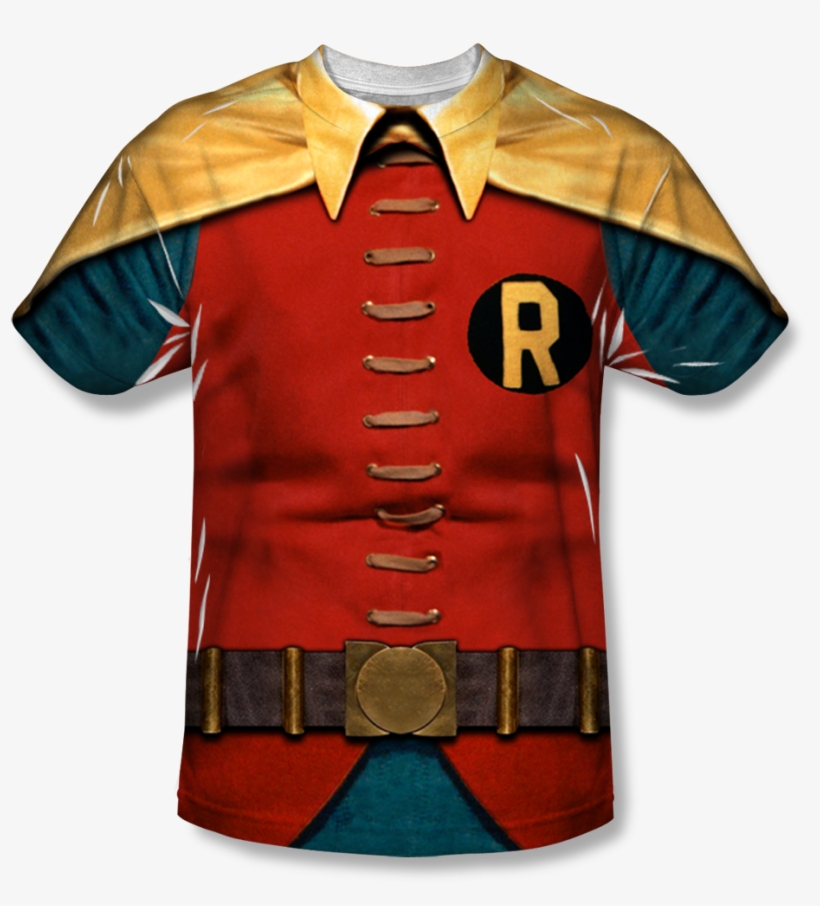 Batman Classic Tv/robin Costume - Batman Robin T Shirt, transparent png #5972576