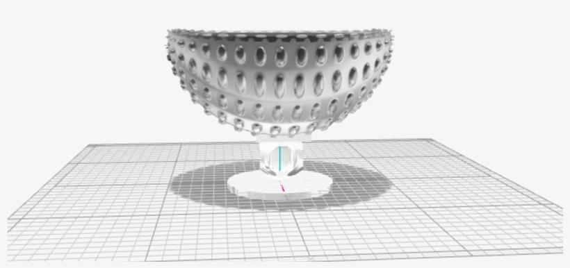 Glass Bowl Designed Using Vectary - Champagne Stemware, transparent png #5972622