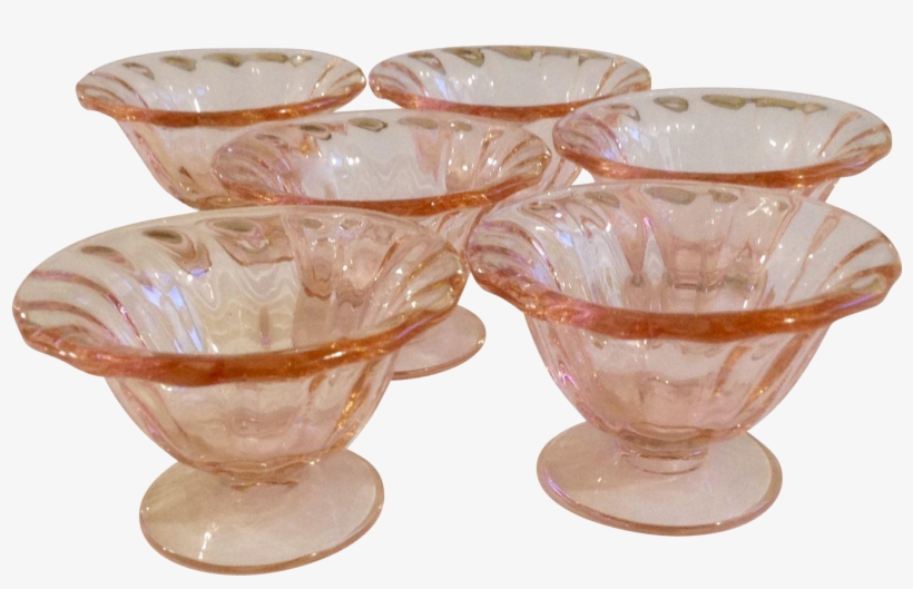 Vintage Fostoria Fairfax Rose Nut Open Salts, Salt - Depression Glass, transparent png #5972709