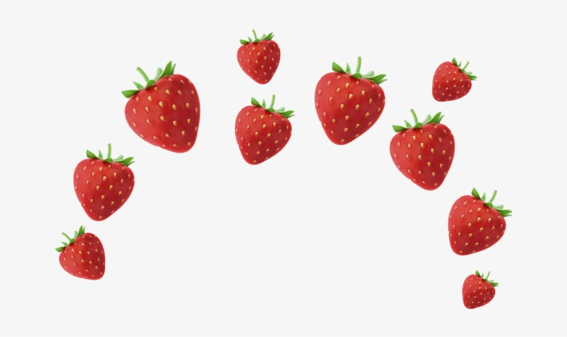 Aesthetic Strawberries Strawberry Crown Emoji Emojis - Emoji, transparent png #5973954