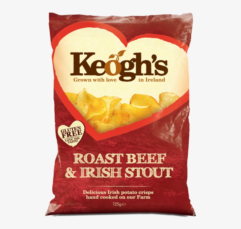 Keogh's Roast Beef & Irish Stout 125g - Keoghs Crisps, transparent png #5974065