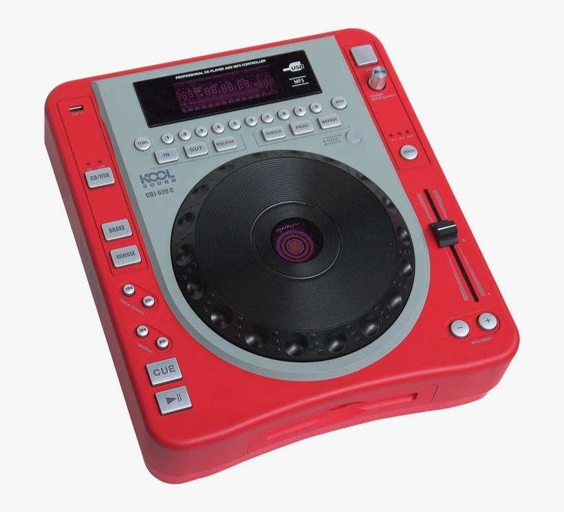 Koolsound Cdj-620 Red - Kool Sound Cdj 620 R Platine Cd Mp3 À Plat, transparent png #5974298