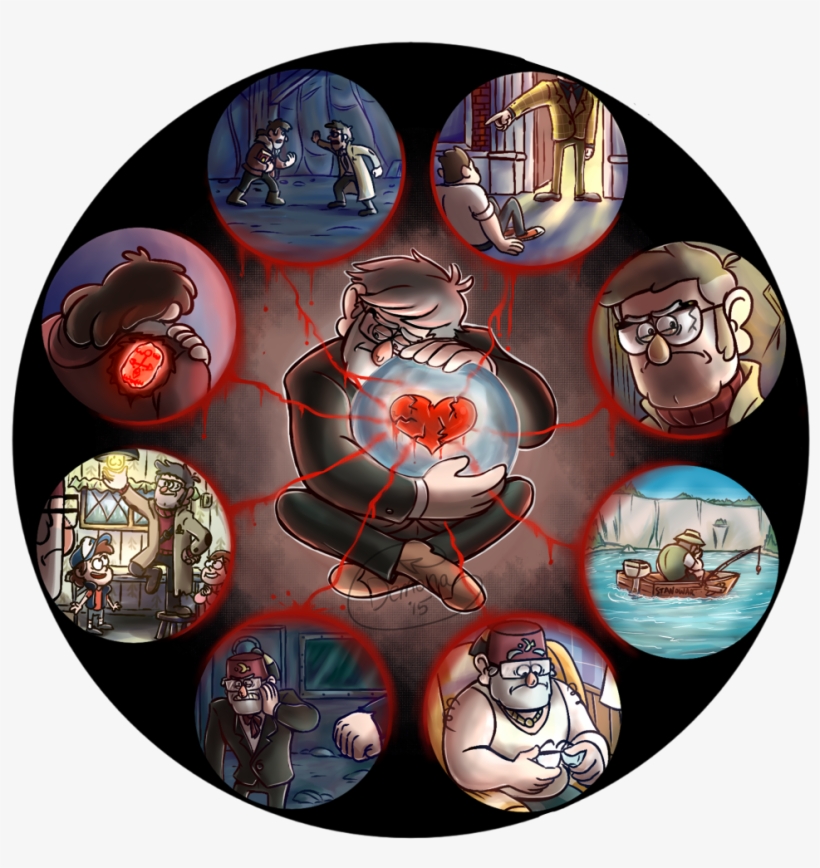 Bill Cipher Grunkle Stan - Гравити Фолз Форд Арт, transparent png #5974770