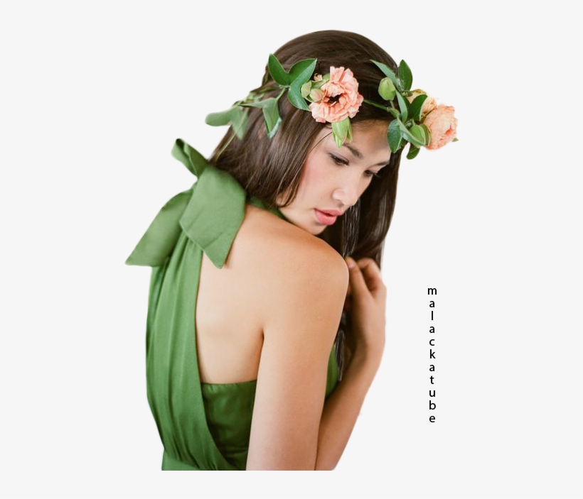 Hölgyek Vágott Elizabeth Messina, Floral Crown, Flowers - Photograph, transparent png #5974956