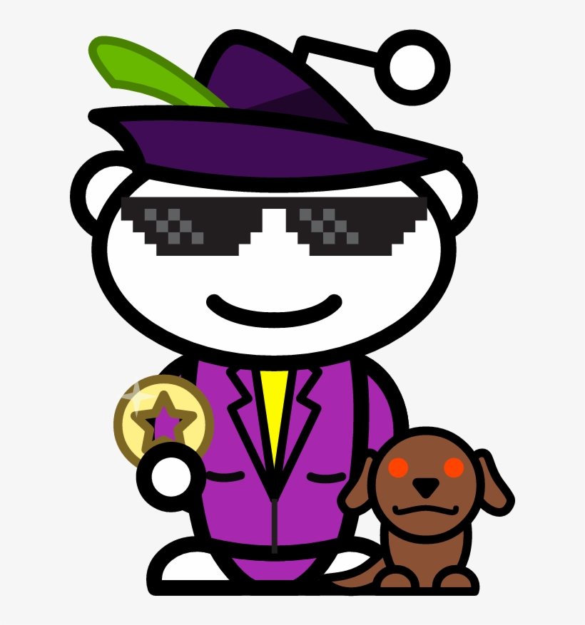 First Time Reddit Gold Member Made A Pimp Snoovatar - Reddit Alien, transparent png #5975076