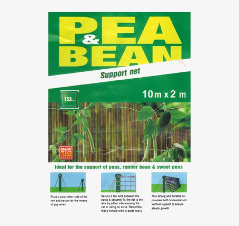 Pea & Bean Plant Support Net 10 - Apollo Pea And Bean Net With 153mm Mesh, transparent png #5975208