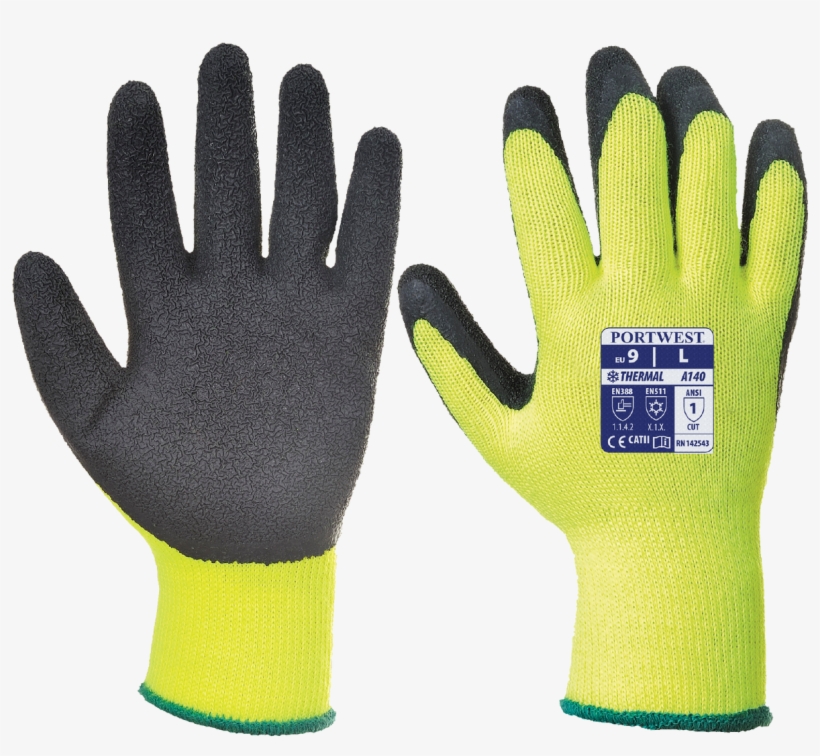 Hover Over Image To Zoom - Portwest Thermal Grip Gloves A140, transparent png #5976617