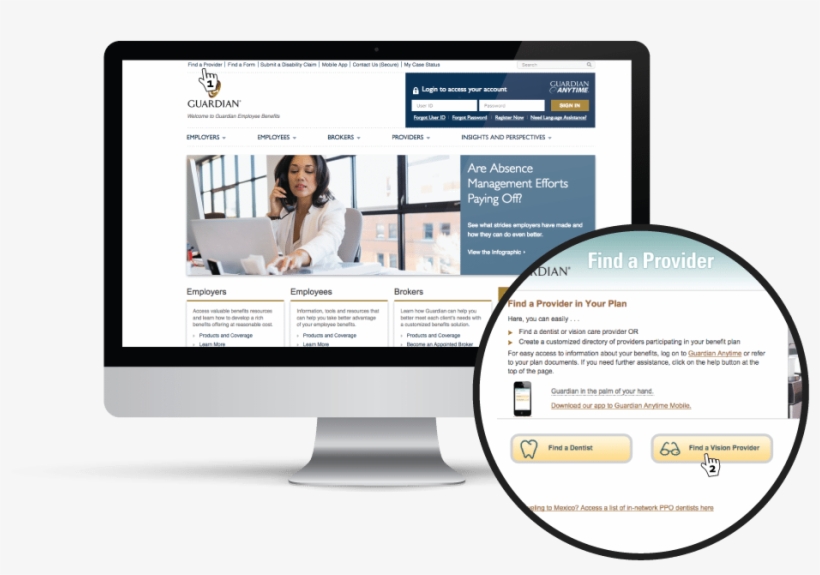 Guardian Vision Insurance Providers - Website, transparent png #5977163
