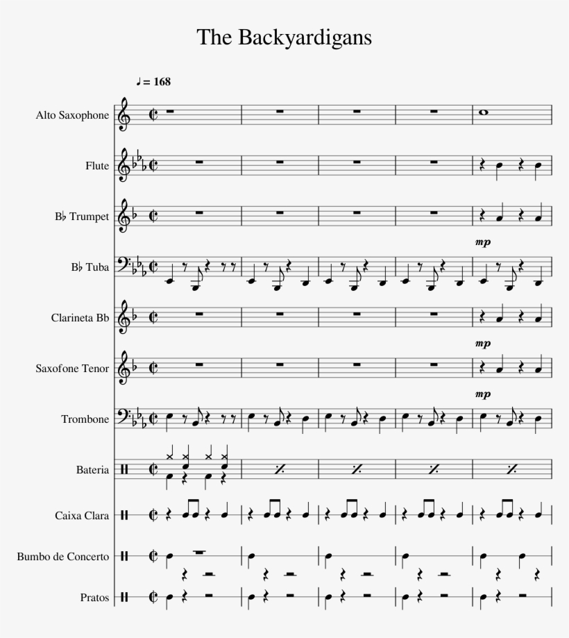 The Backyardigans Banda Sheet Music For Flute, Clarinet, - Lil Yachty One Night Piano, transparent png #5978339