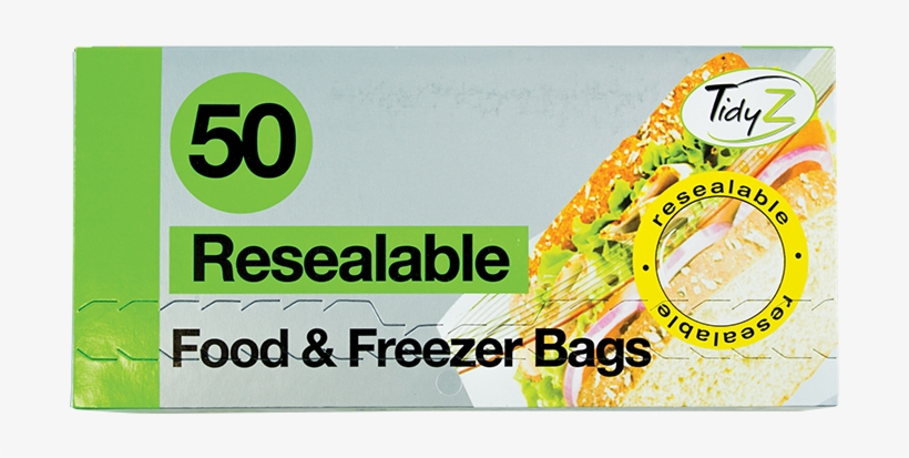 Resealable Food & Freezer Bags - 100 Resealable Food & Freezer Bags /2 Packs Of, transparent png #5978800