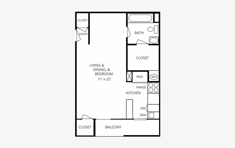 Studio 1 Bathroom Apartment For Rent At Central Perk - Apartment, transparent png #5979742