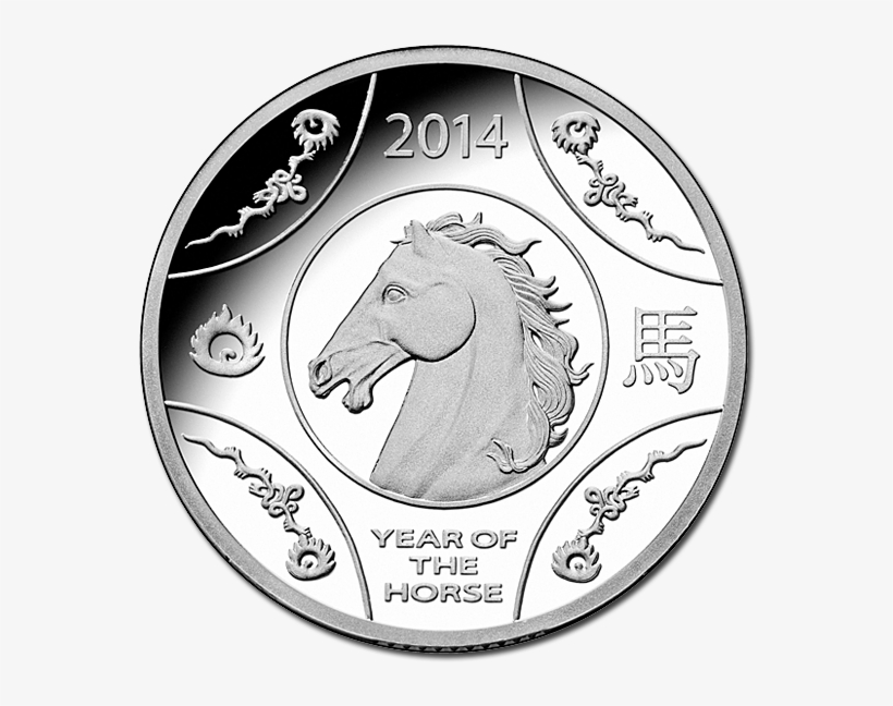 2014 Australian Year Of The Horse Silver Proof Coin - 2015 Lunar Year Of The Goat Fine Silver Coin, transparent png #5981743