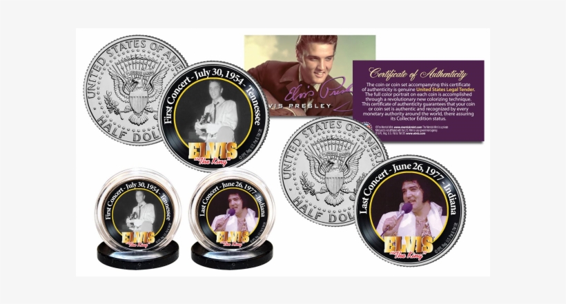 Elvis Presley First Concert & Last Concert Colorized - Merrick Mint Elvis Presley * First & Last Movies, transparent png #5982178