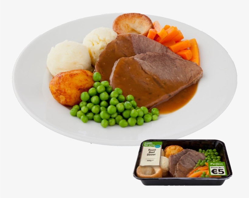 Roast Beef - Irish Roast Chicken Dinner, transparent png #5982482