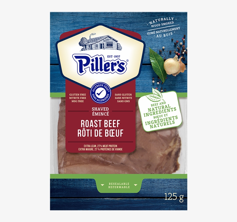 Piller's Shaved Roast Beef 125g - Corned Beef, transparent png #5982916