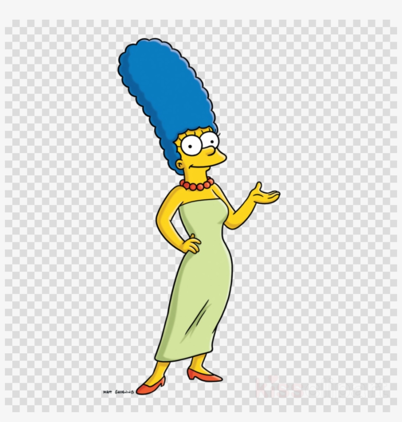 Blue Hair Simpson Clipart Marge Simpson Homer Simpson - Wife In The Simpsons, transparent png #5983377