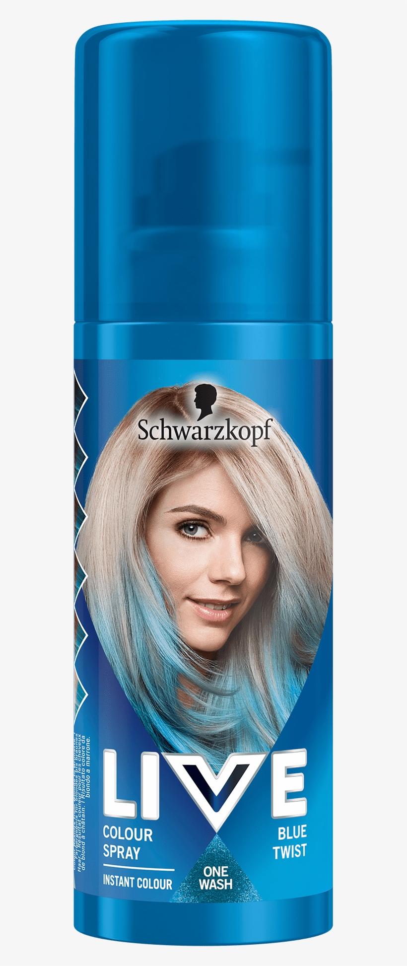Live Colour Hair Dye From Schwarzkopf - Schwarzkopf Live Spray Blue, transparent png #5983495