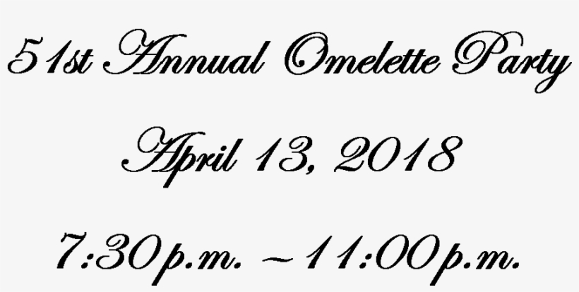 Join Us For An “egg”cellent Evening Of Omelettes And - Ruby In Different Fonts, transparent png #5983781