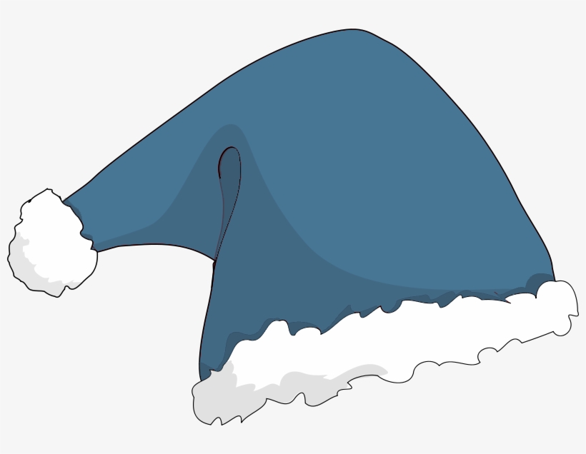 Blue Santa Hat - Santa Claus Hat Drawing, transparent png #5983968