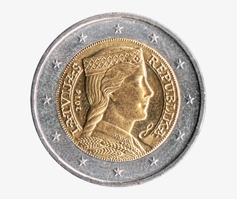 Coin Clipart Handful - Latvijas Republika 2 Euro, transparent png #5984660