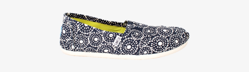 Toms Shipori Dots Navy Canvastossut Blue - Slip-on Shoe, transparent png #5985063