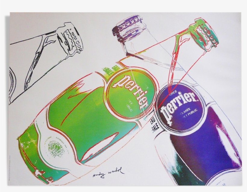 Original Poster Perrier Pop Art Signed Andy Warhol - Original Andy Warhol Perrier, transparent png #5986235