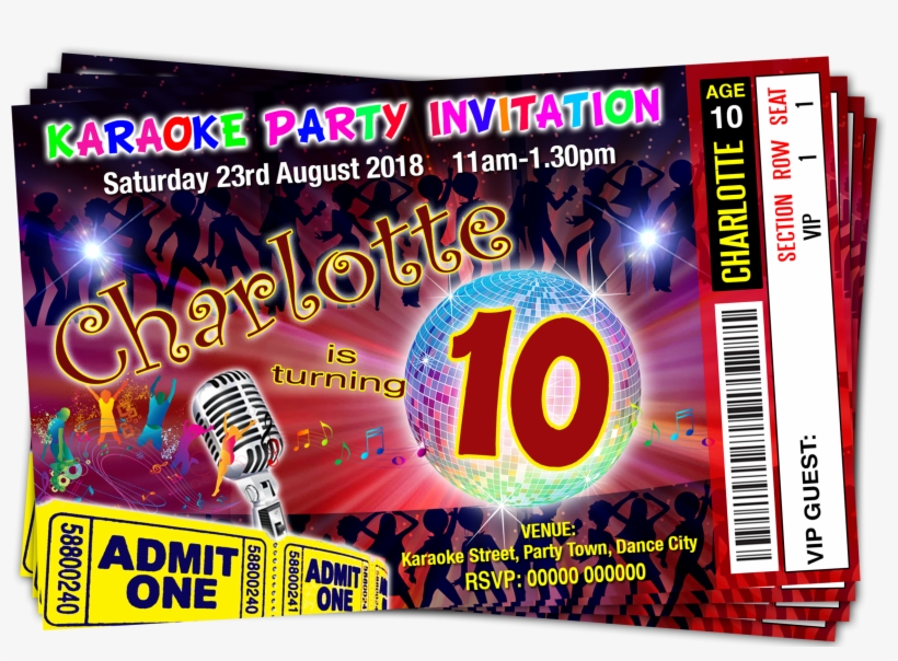 Karaoke Disco Dance Party Invitation, transparent png #5986292