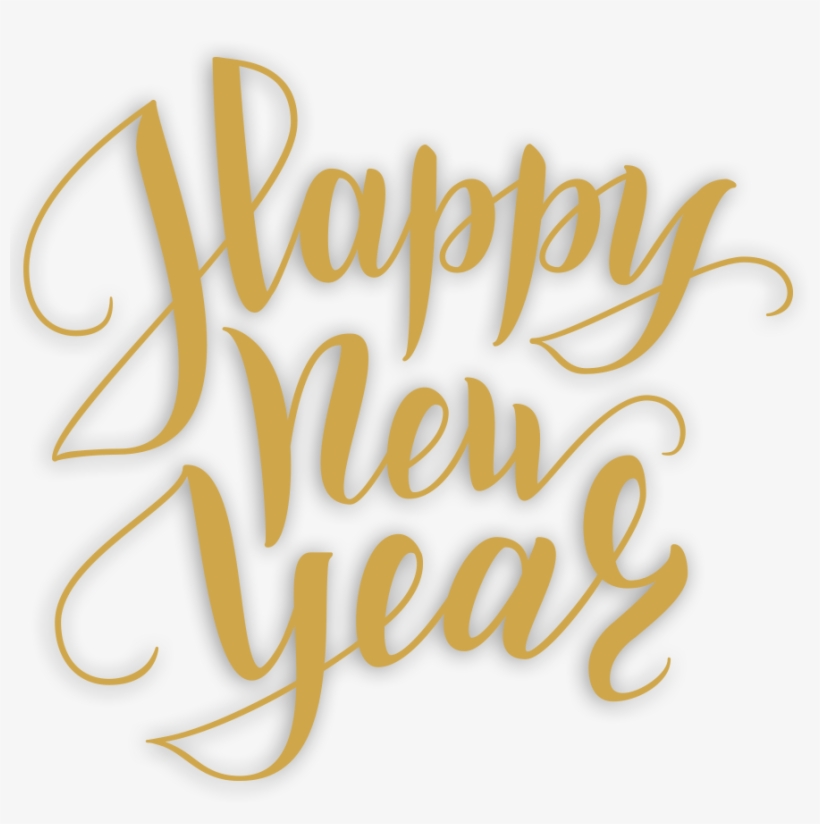 Happy New Year In Brush Lettering, transparent png #5986729