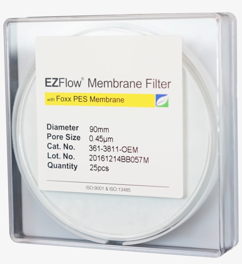 Ezflow Membrane Disc Filter, Pes, - 365-3811-oem, Foxx Life Sciences 90 Mm Ezflow 0.45, transparent png #5986730