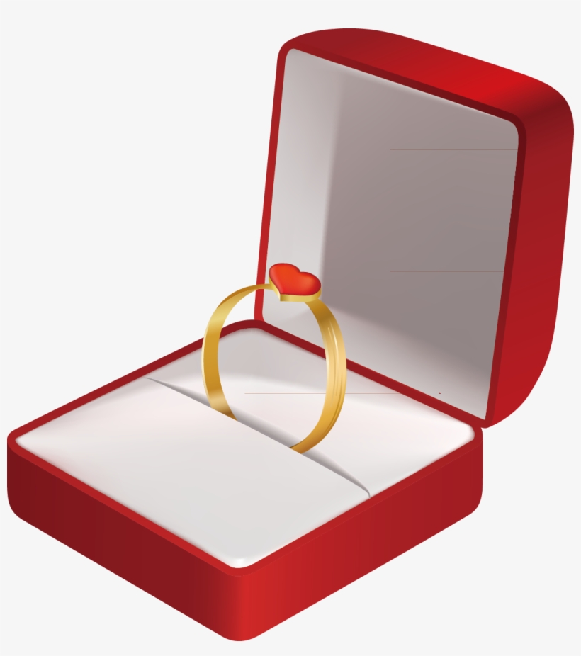 Engagement Wedding Jewellery Clip - Wedding Ring Box Clipart, transparent png #5988584