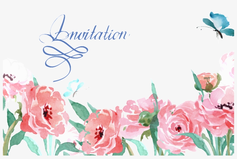 Rose Bush Transparent Decorative - Wedding Invitation, transparent png #5989053