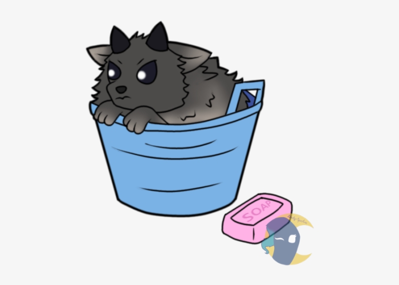 Uh Oh Someone Isn't Happy That They're Getting A Bath - Cartoon, transparent png #5989882