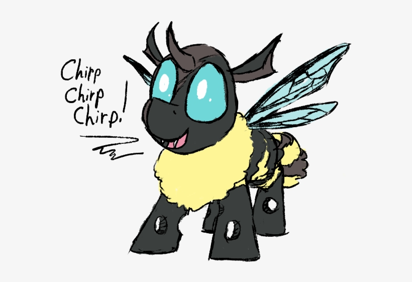 Artist Needed, Bee, Changeling, Changeling Oc, Chirping, - Cartoon, transparent png #5990237