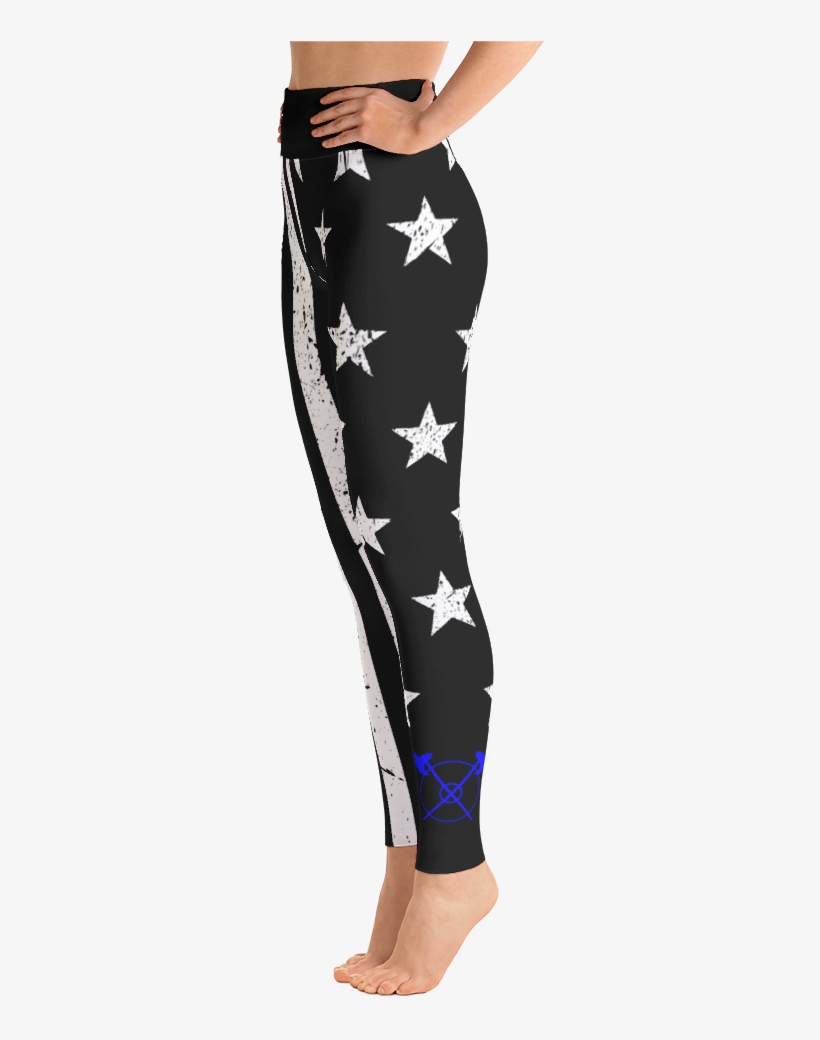 Police Support Flag Yogas - Cool Rogue Yoga Pants, transparent png #5990396