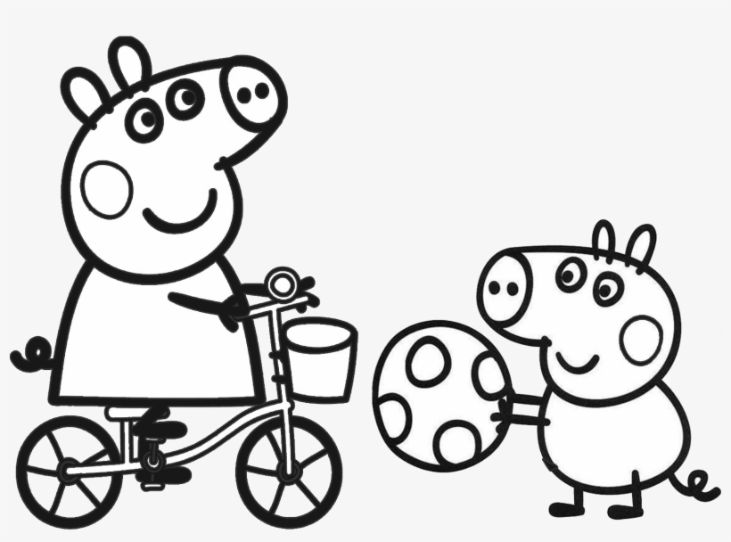 Coloring Pages Of Copy Neoteric Design Inspiration - Coloriage De Peppa Pig Et Ses Amie, transparent png #5990763