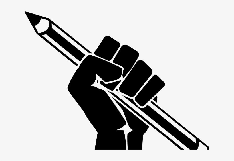 Ultimate Writing Championship - Raised Fist With Pencil, transparent png #5990886