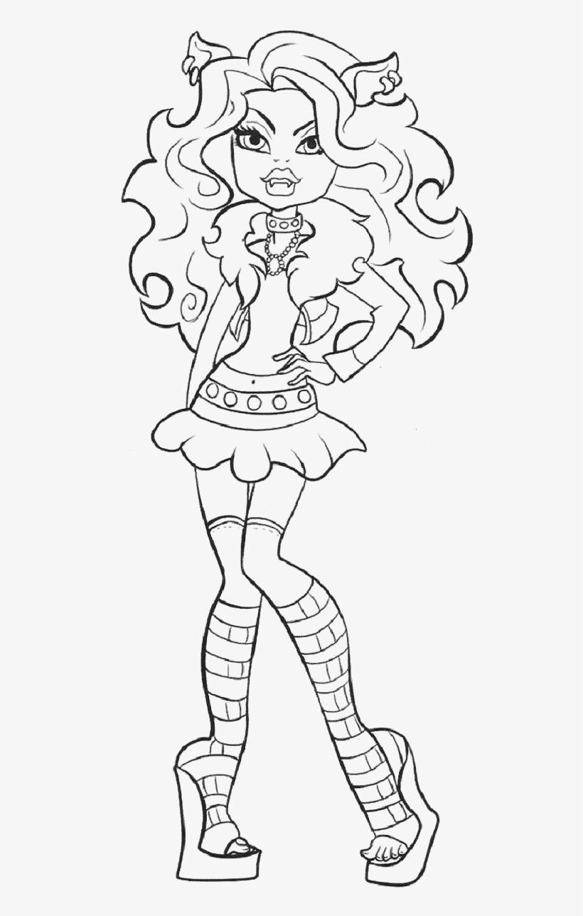 Clawdeen Wolf Is Photo Model Coloring Pages   Monster High ...