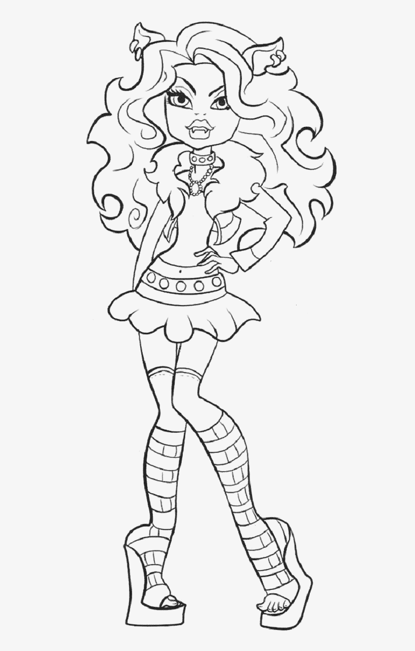 Download Clawdeen Wolf Is Photo Model Coloring Pages - Monster High ...