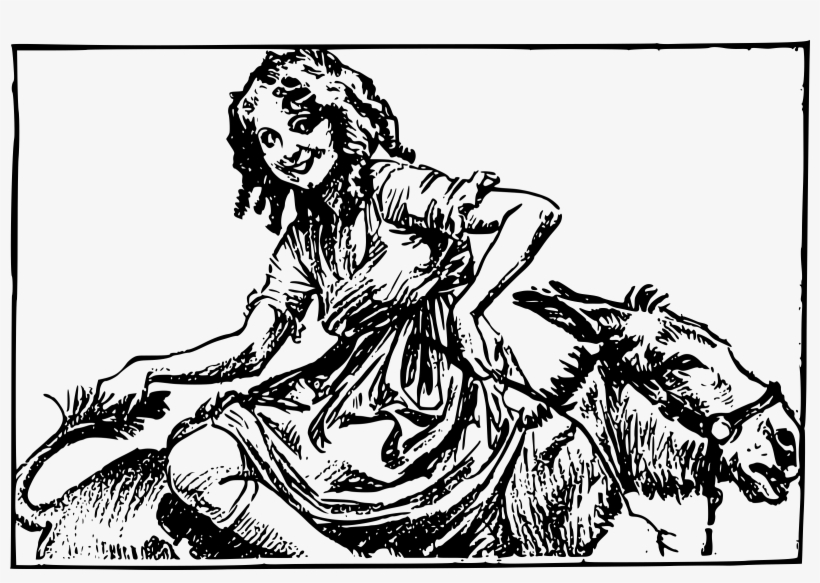 This Free Icons Png Design Of Lady On A Donkey Backwards, transparent png #5991869