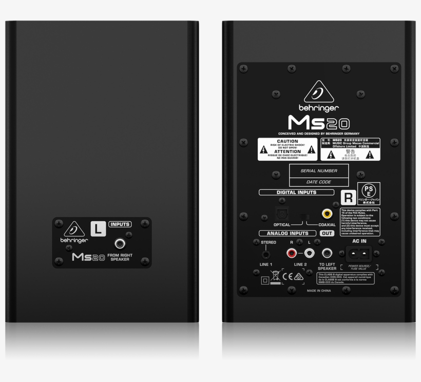 Behringer Ms20 / Umc 22 Interface / C1 Mic / Samson - Behringer Digital Monitor Speakers Ms40 (pair), transparent png #5992686